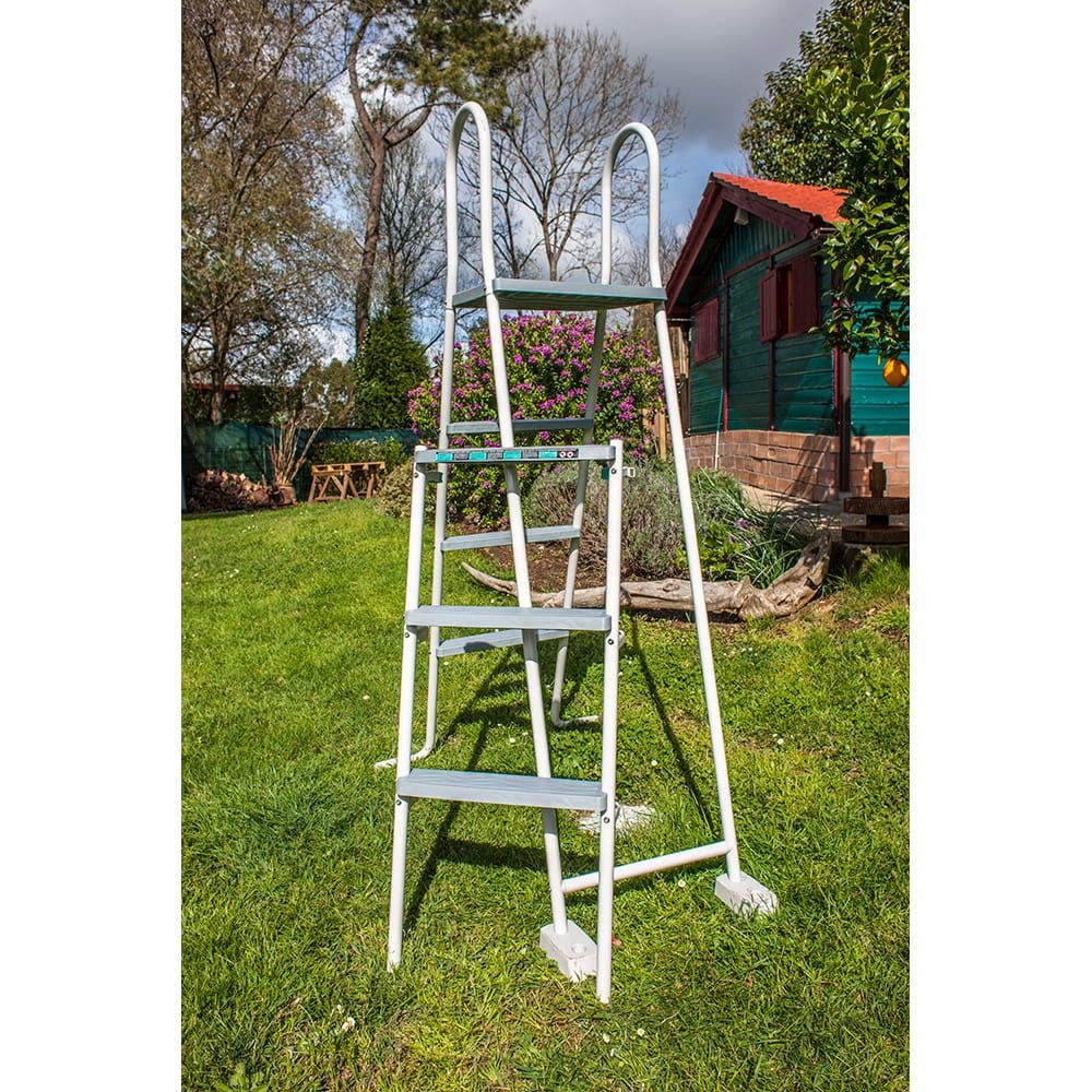 PISCINA CON PARED DE ACERO Y CHAPA BLANCA, REDONDA, CON DEPURADORA, Ø350 x 120 cm gallery 1