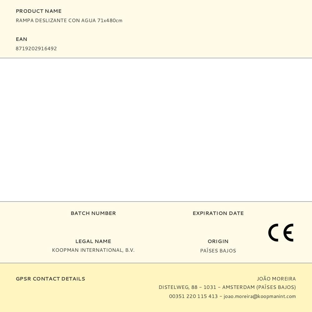 RAMPA DESLIZANTE CON AGUA, AZUL, 71 x 480 cm gallery 0