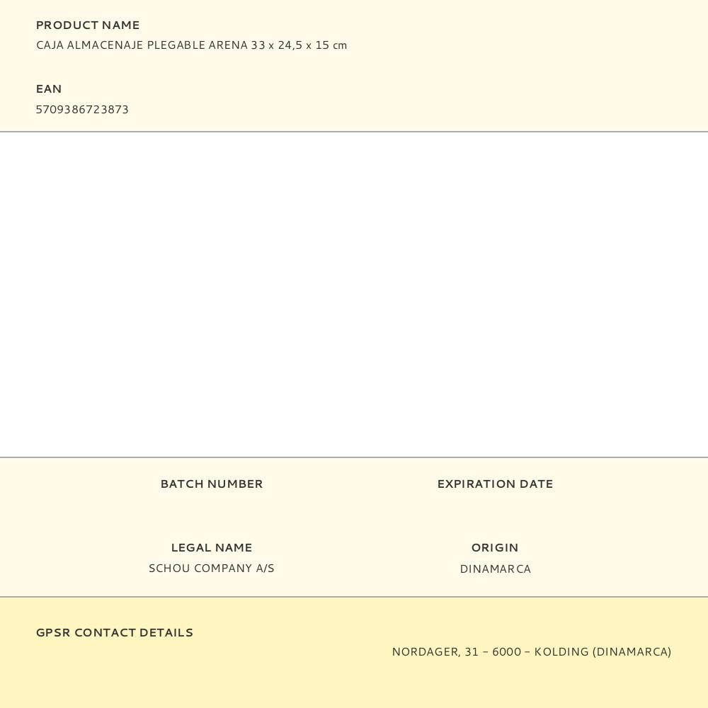 CAJA ALMACENAJE PLEGABLE ARENA 33 x 24,5 x 15 cm gallery 4