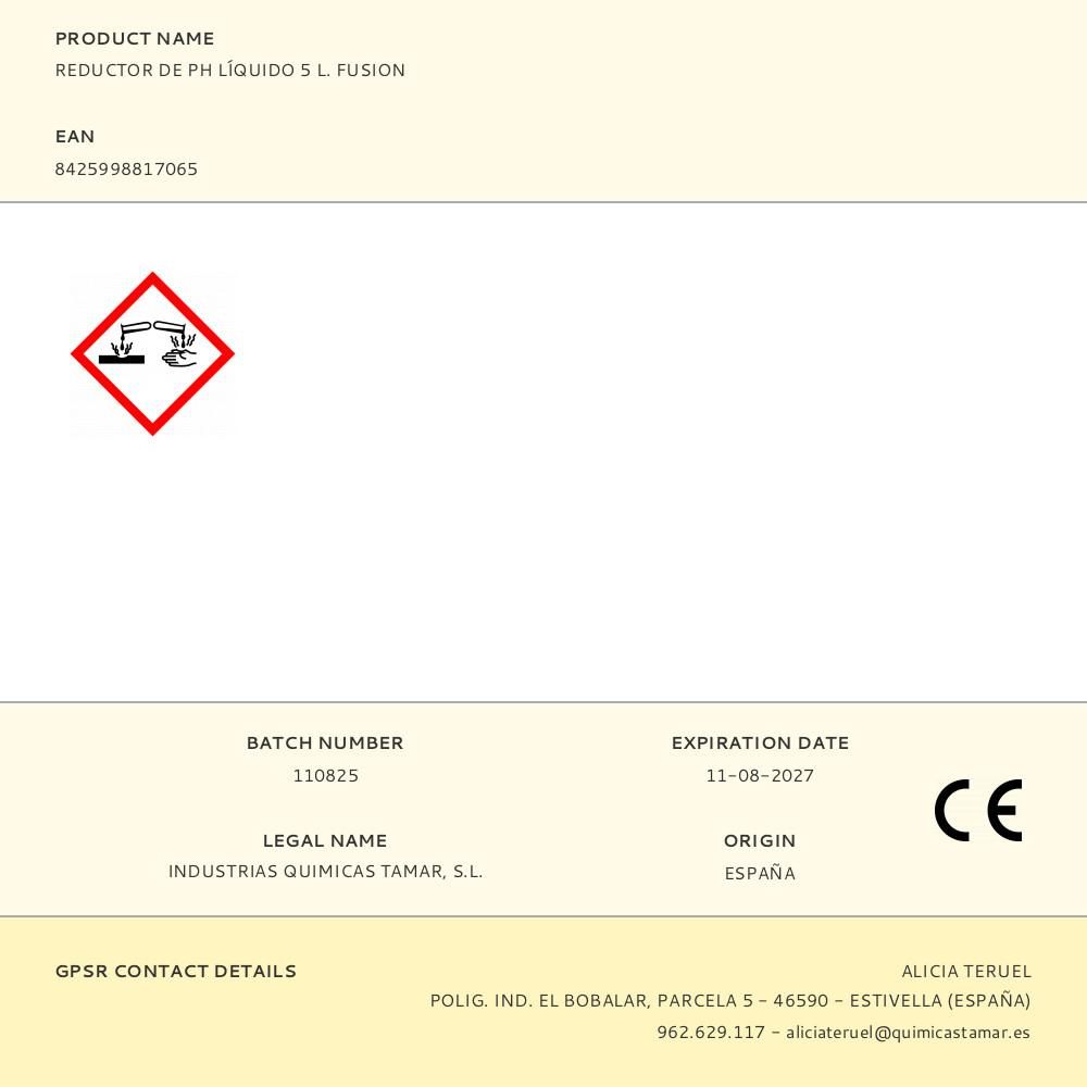 REDUCTOR DE PH LÍQUIDO, GARRAFA 5 L gallery 1