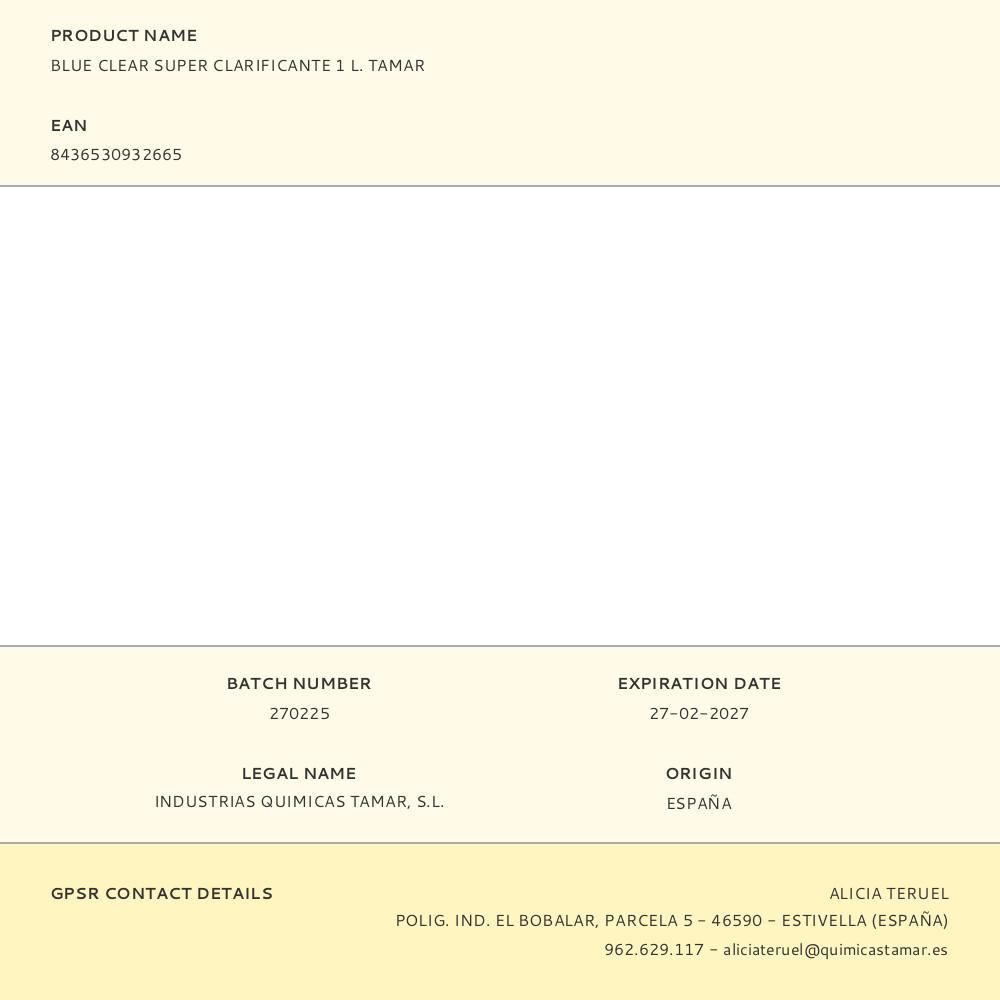 CLARIFICANTE BLUE CLEAR, BOTE 1 L gallery 0