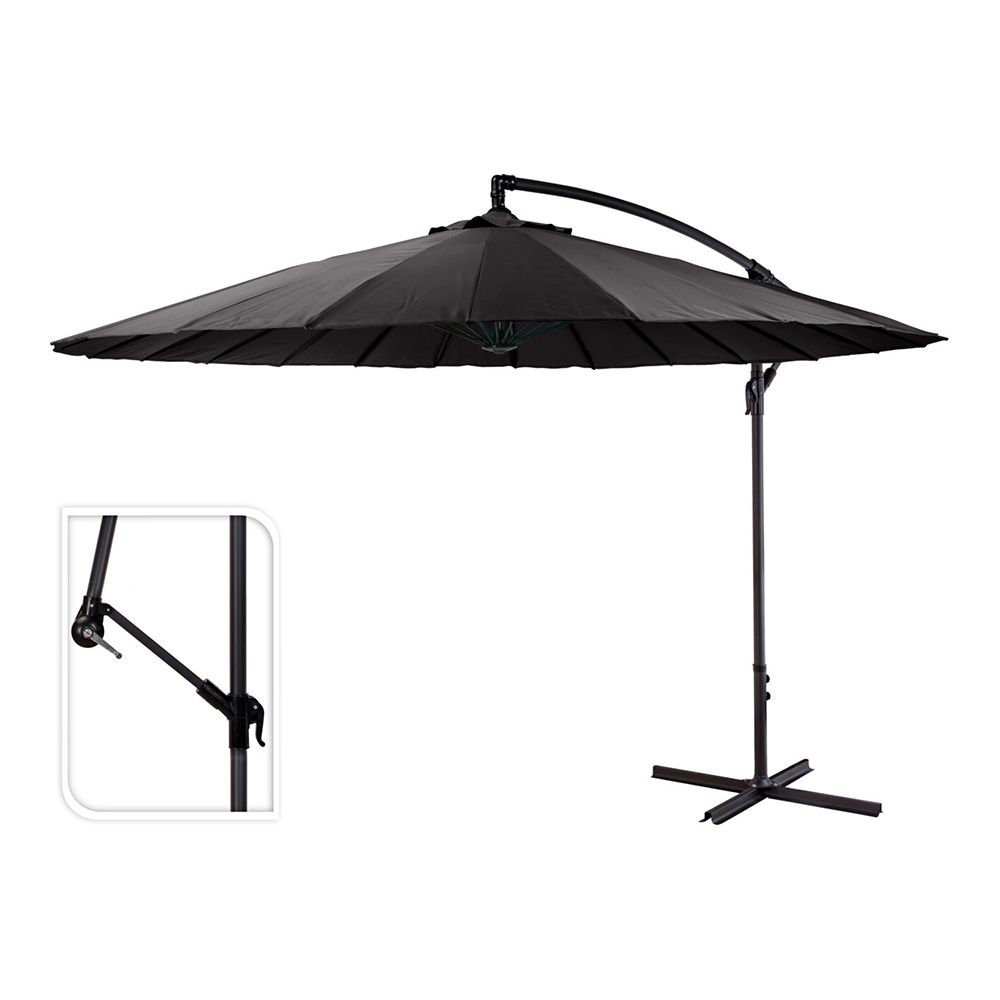 PARASOL EXCÉNTRICO Ø300 cm ALTURA MAXIMA 3 m COLOR: ANTRACITA