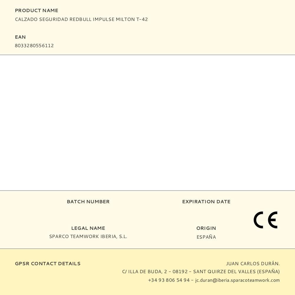 CALZADO SEGURIDAD REDBULL IMPULSE MILTON T-42 gallery 2