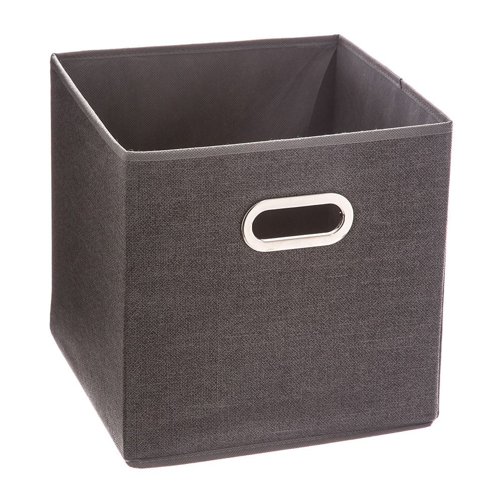 CAJA ORGANIZADORA COLOR GRIS OSCURO PARA ESTANTERIA 31 x 31 cm