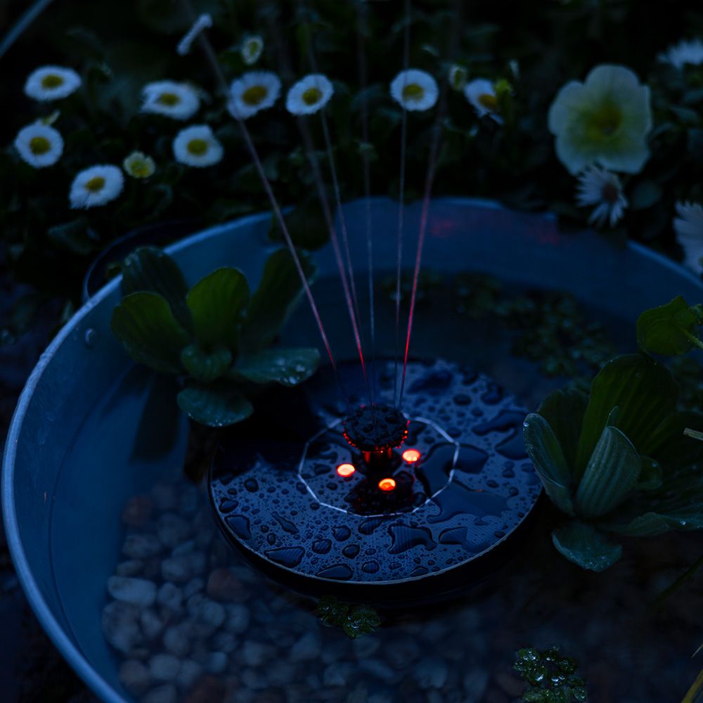 FUENTE SOLAR DE JARDÍN, DE PLÁSTICO, LUZ RGB, 4 LEDS - Ø16 x 3,5 cm gallery 3