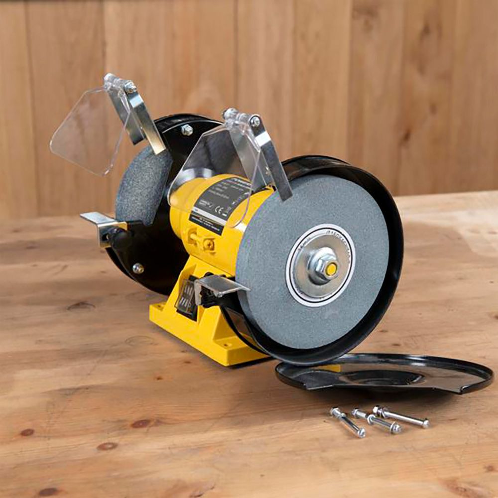 ESMERILADORA DE BANCO + 2 RUEDAS ABRASIVAS DE Ø150 mm, 150 W gallery 4