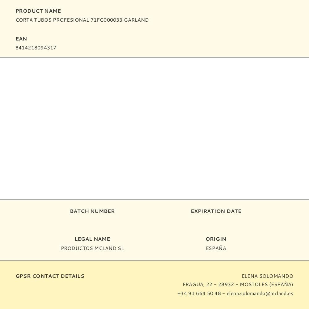 CORTA TUBOS PROFESIONAL gallery 2