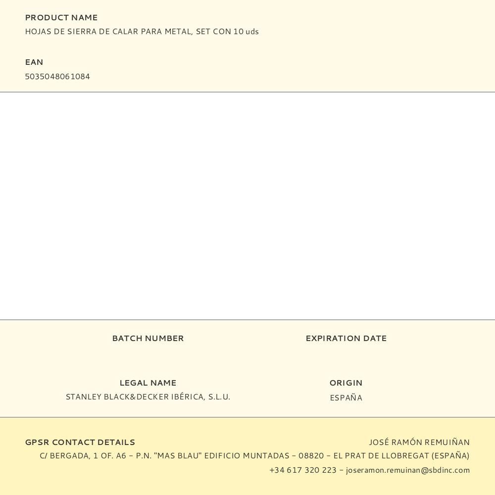 HOJAS DE SIERRA DE CALAR PARA METAL, SET CON 10 uds gallery 1