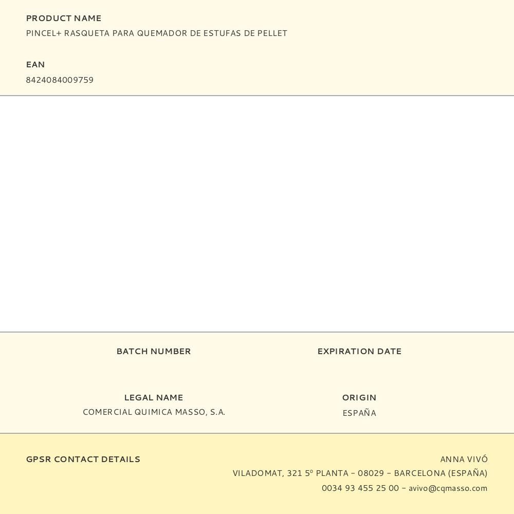 PINCEL+ RASQUETA PARA QUEMADOR DE ESTUFAS DE PELLET gallery 0