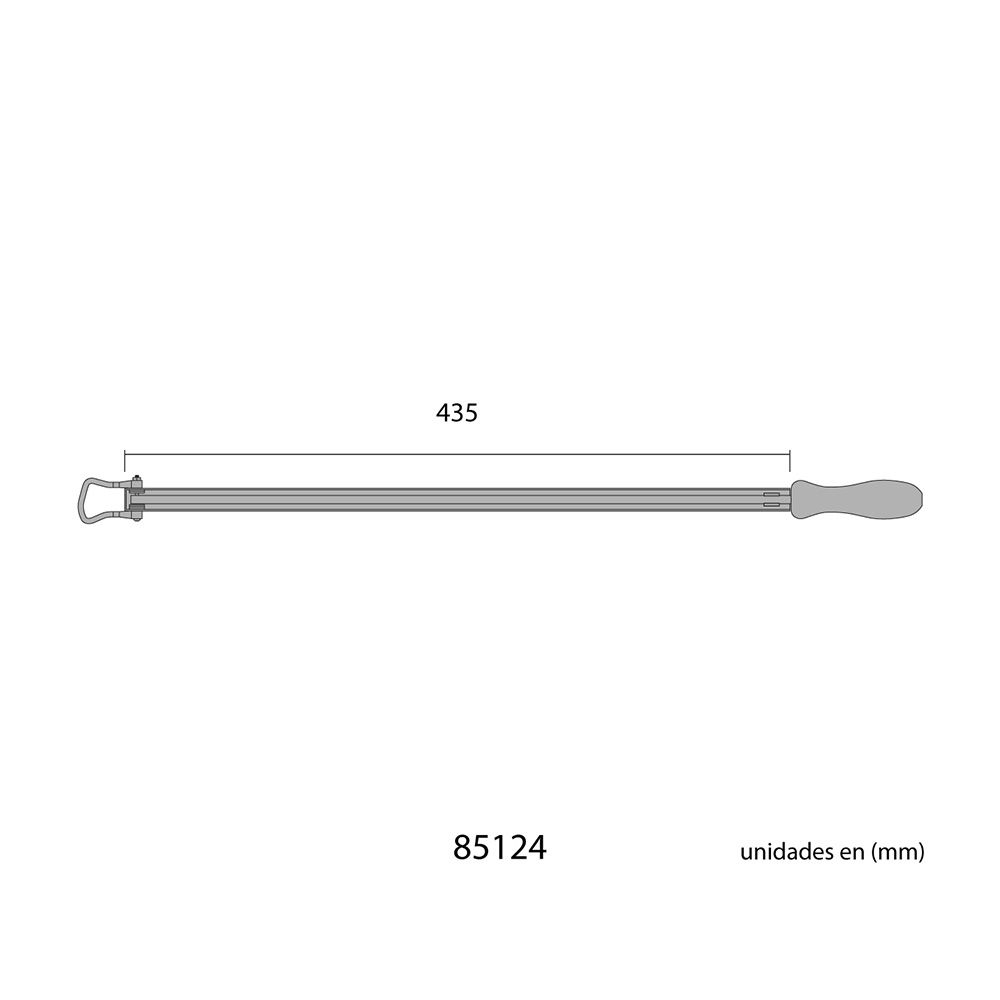 VARILLA PORTAPERIÓDICOS ALUMINIO CON MANGO DE MADERA gallery 1
