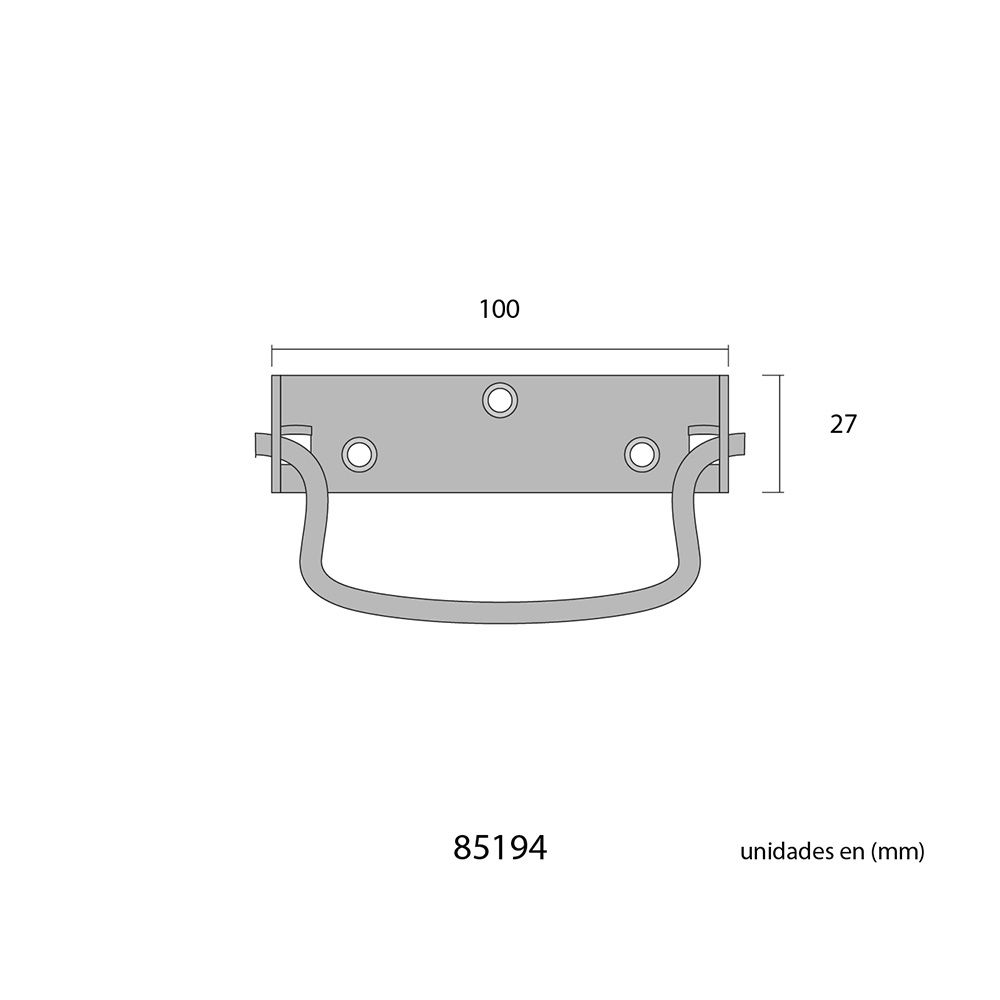 ASA ABATIBLE CON TOPE 100mm ZINC 2 UNI CROMADO gallery 0