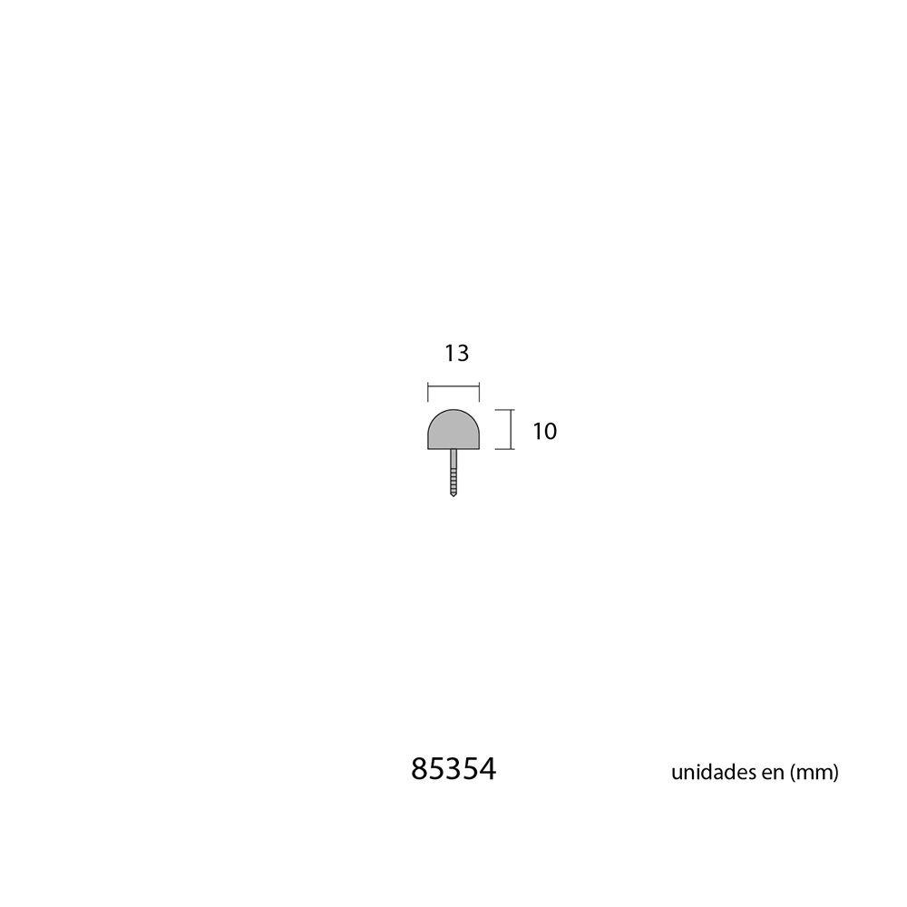 PACK 8 UDS. PORTA-ESTANTE SEMI REDONDO PEQUEÑO MARRÓN gallery 1