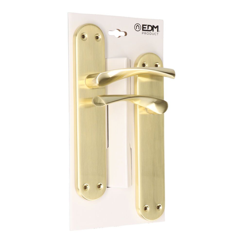 JUEGO DE MANILLAS 707 LATÓN SATINADO gallery 0