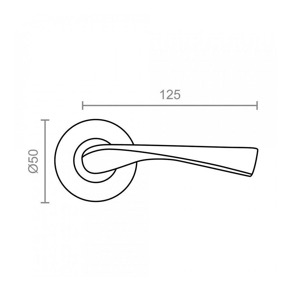 JUEGO ROSETA 707 LATÓN SATINADO ø 50 x 125 mm gallery 1