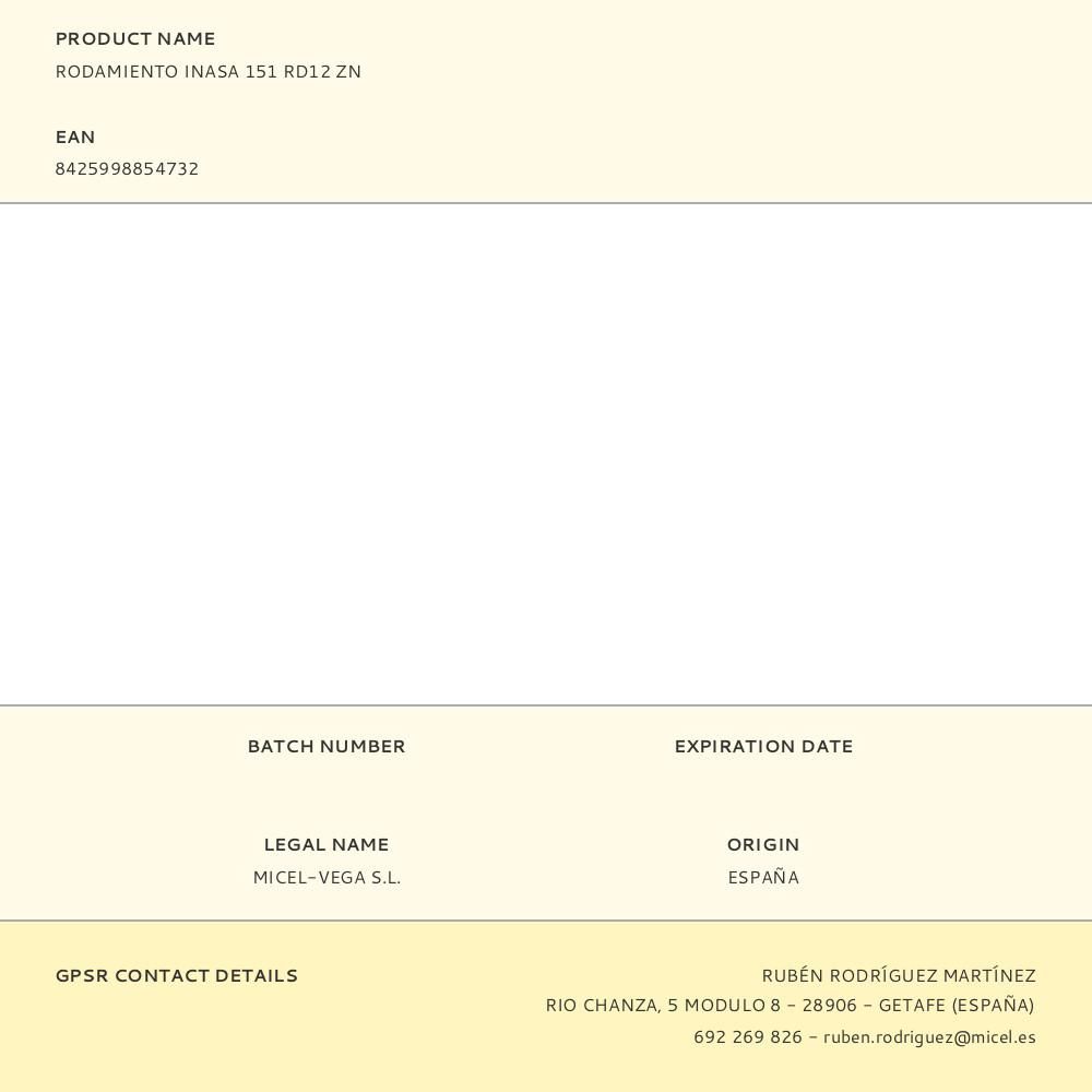 RODAMIENTO INASA 151 RD12 ZN gallery 2