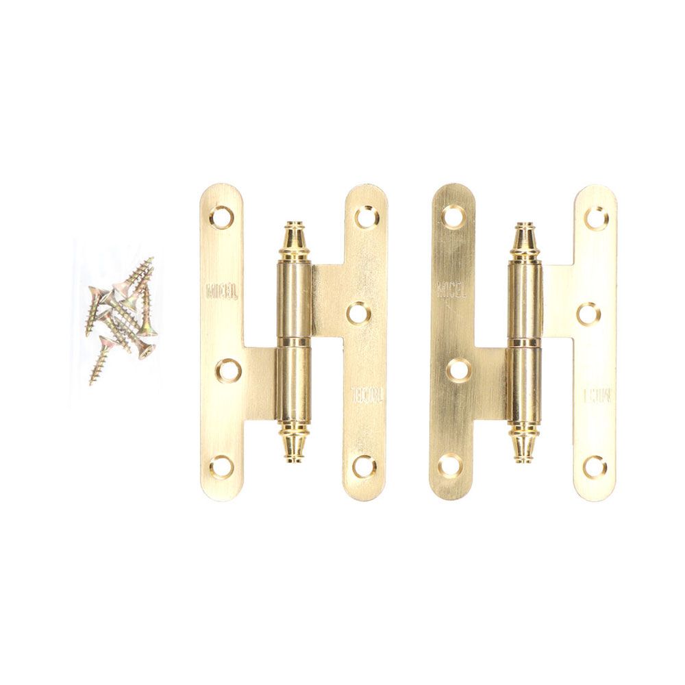 PERNIO CON REMATE PN03 IZQUIERDA 100x58mm LATÓN SATINADO