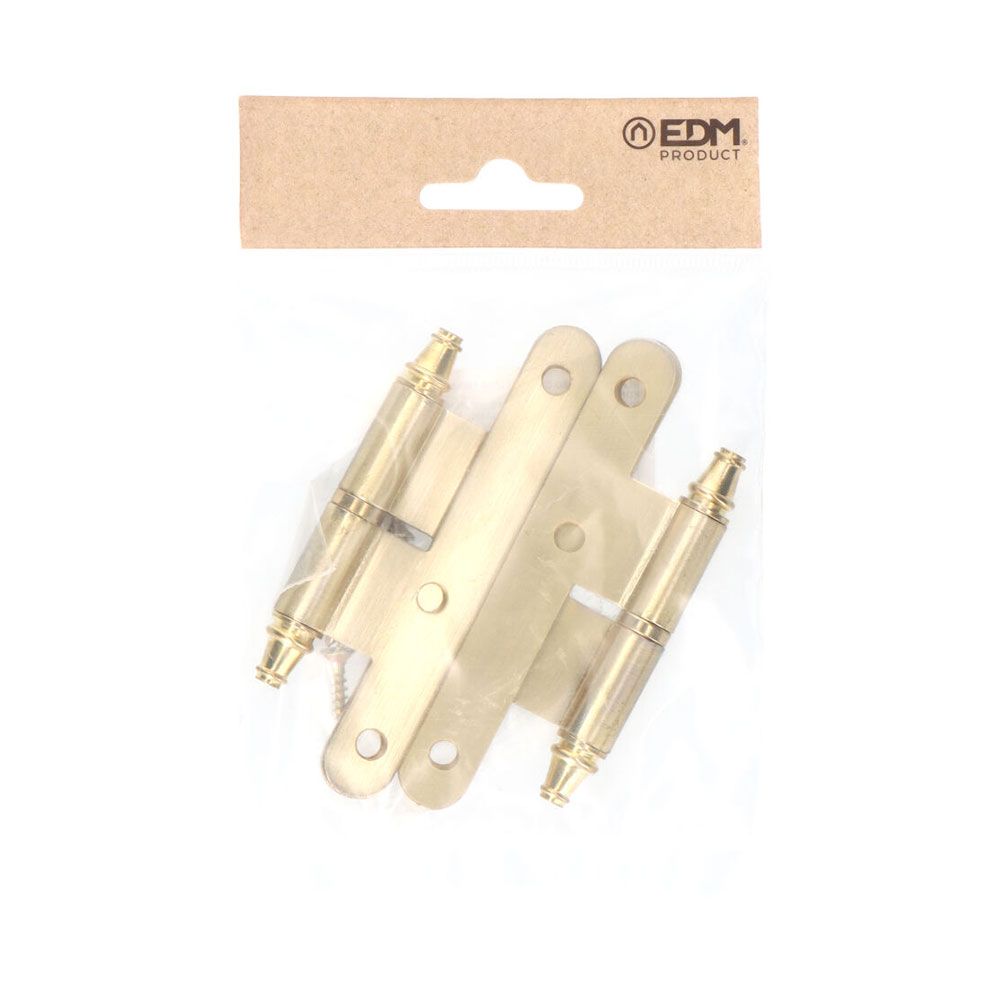 PERNIO CON REMATE PN03 IZQUIERDA 100x58mm LATÓN SATINADO gallery 0