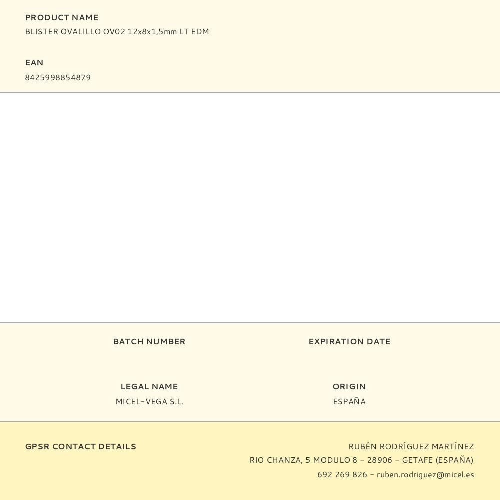 BLISTER OVALILLO OV02 12x8x1,5mm LT EDM gallery 2