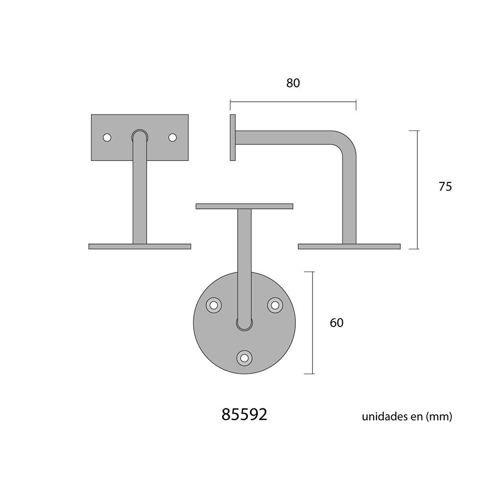 SOPORTE BARANDILLA BLANCO gallery 0