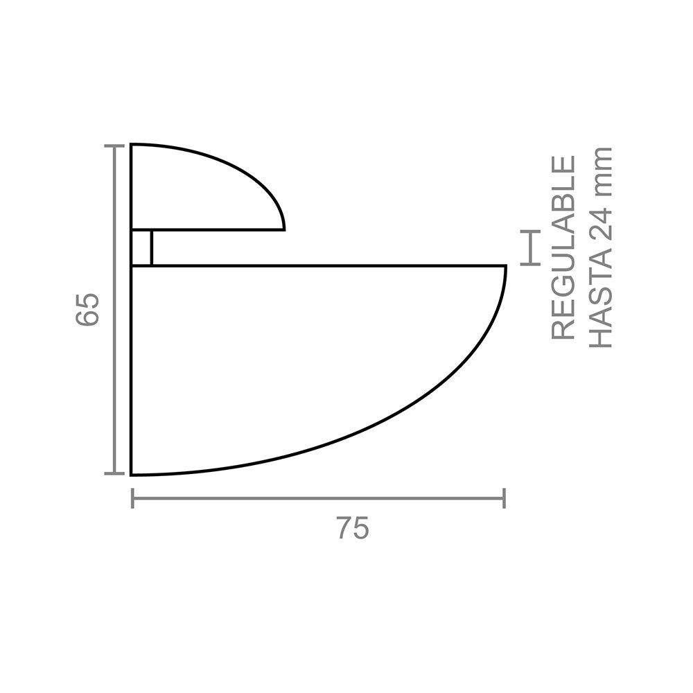 PACK CON 2 SOPORTES MOD. PELICANO SP04 75x65mm CROMO M31205 MICEL gallery 0