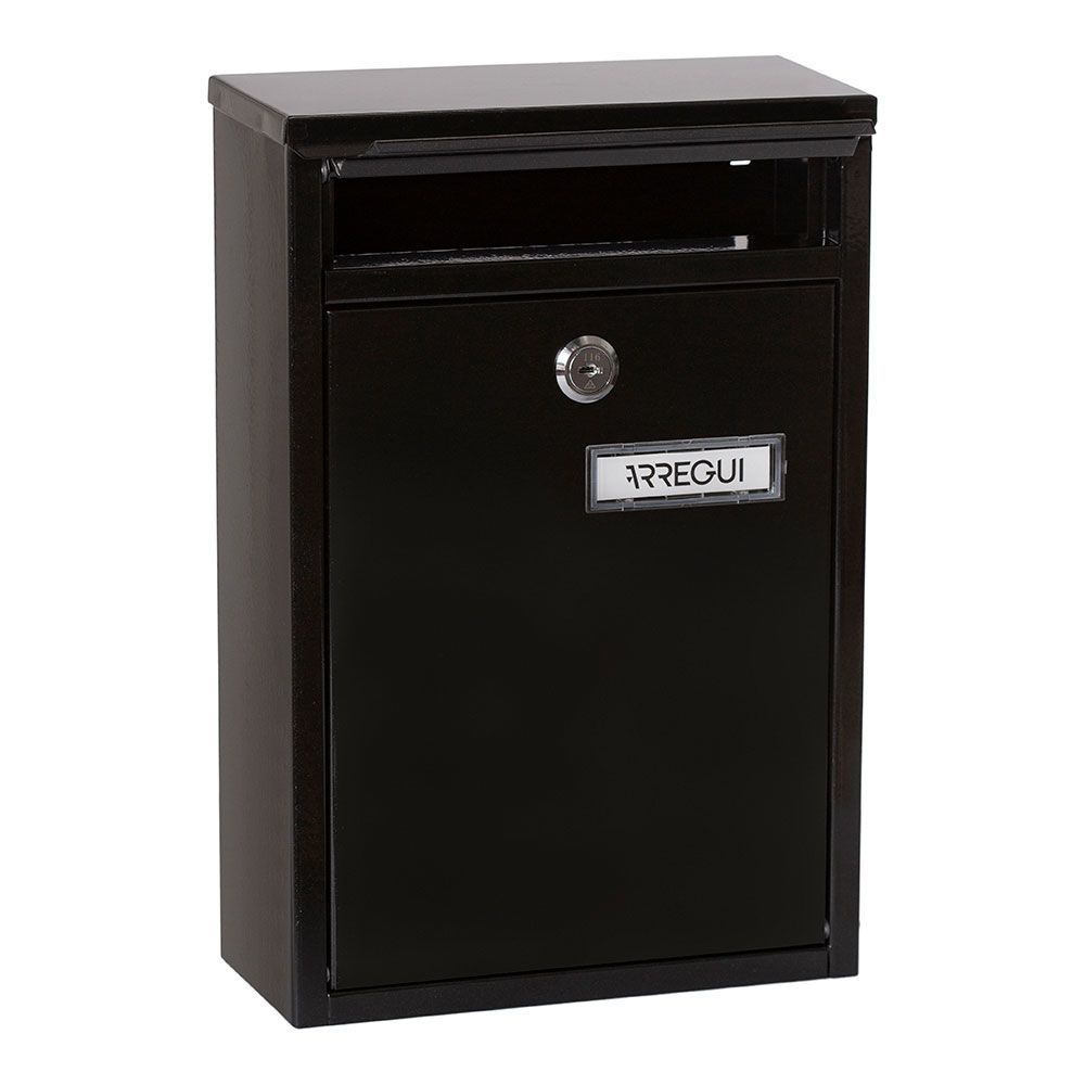 BUZÓN INDIVIDUAL EXTERIOR, PEQUEÑO, ZAGUÁN, ACERO, NEGRO, 22 x 8 x 32 cm gallery 0
