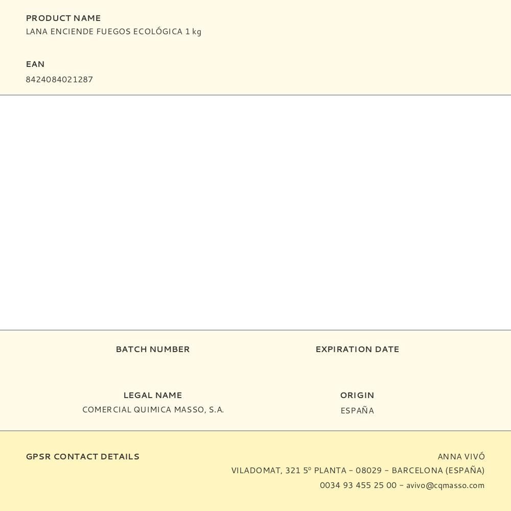 LANA ENCIENDE FUEGOS ECOLÓGICA 1 kg gallery 0