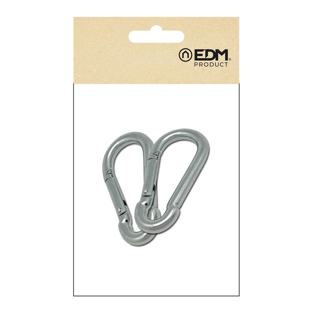 MOSQUETÓN BOMBERO SIN SEGURO, MSQ01, ACERO GALVANIZADO, 7 x 70 mm. 2 unidades gallery 1