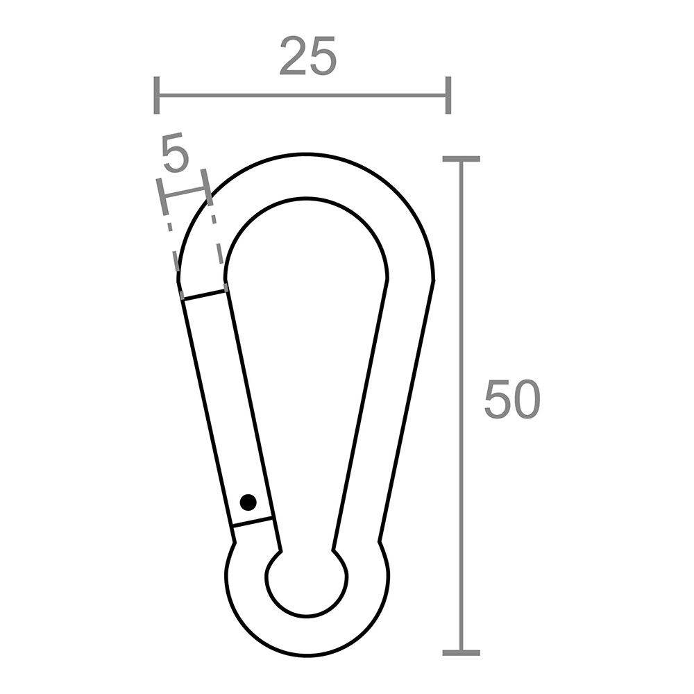 MOSQUETÓN MSQ04, ALUMINIO, COLORES SURTIDOS. 5 x 50 mm, 2 unidades gallery 4