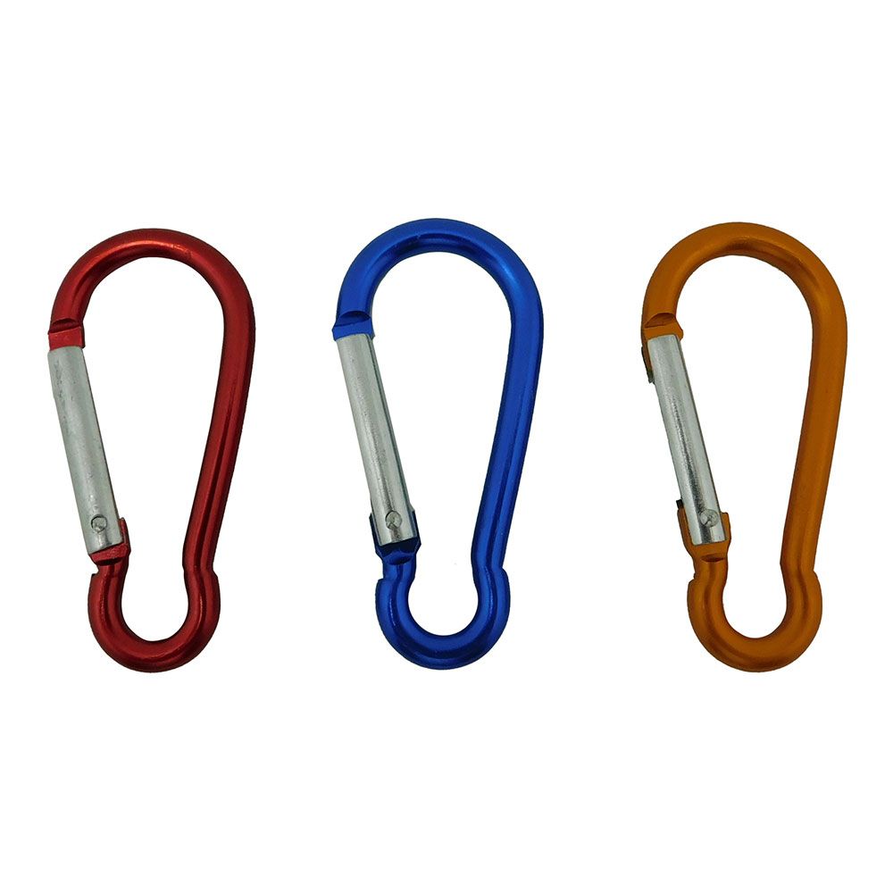 MOSQUETÓN MSQ04, ALUMINIO, COLORES SURTIDOS, 6 x 60 mm, 2 unidades