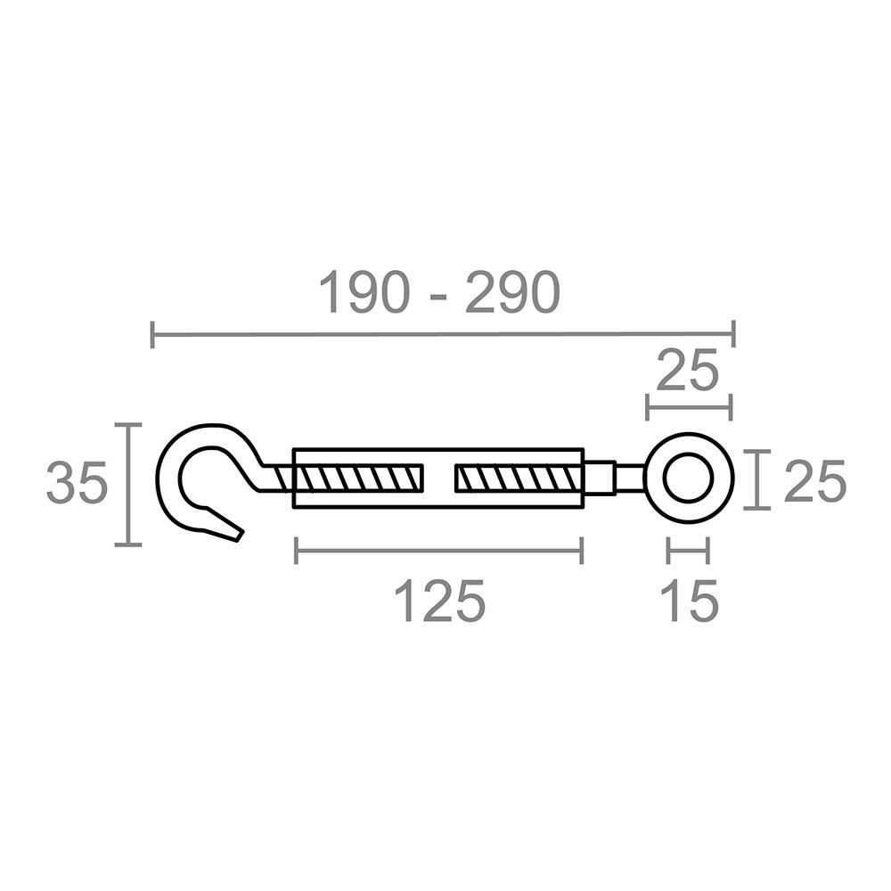 TENSOR GANCHO-ANILLA DIN-1480 TNS01, ACERO GALVANIZADO, M10 gallery 2