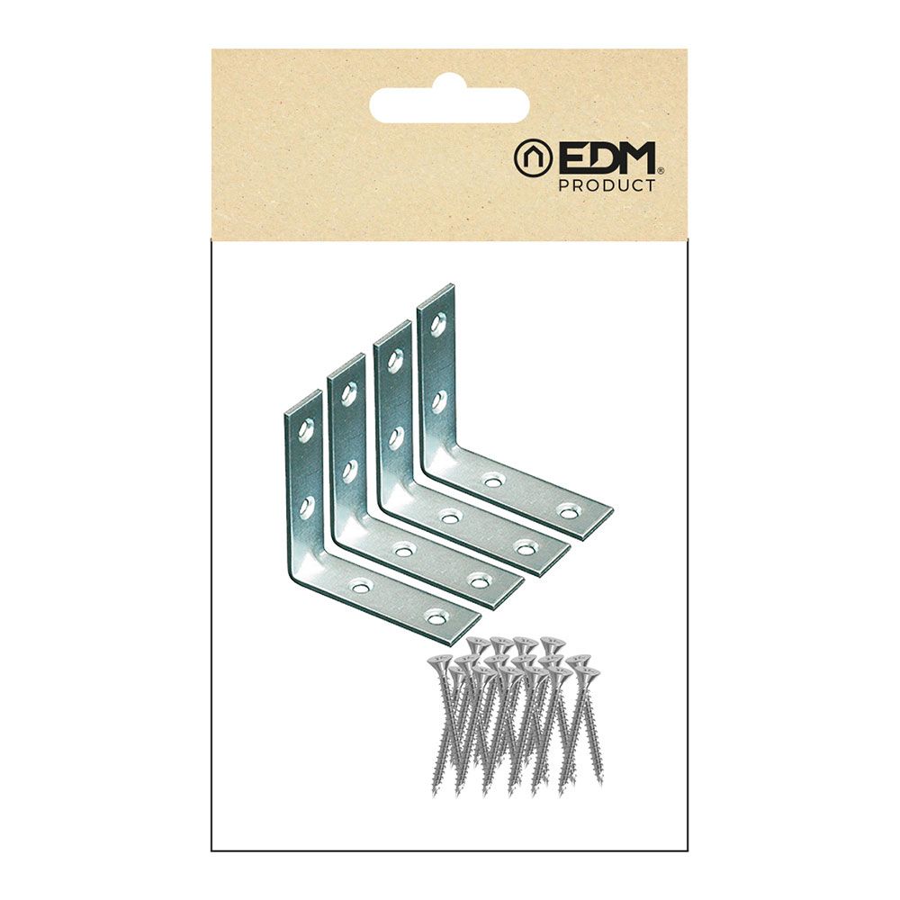 ÁNGULO REFUERZO AN02, ACERO ZINCADO, 50 x 50 x 15 mm. 4 unidades gallery 0