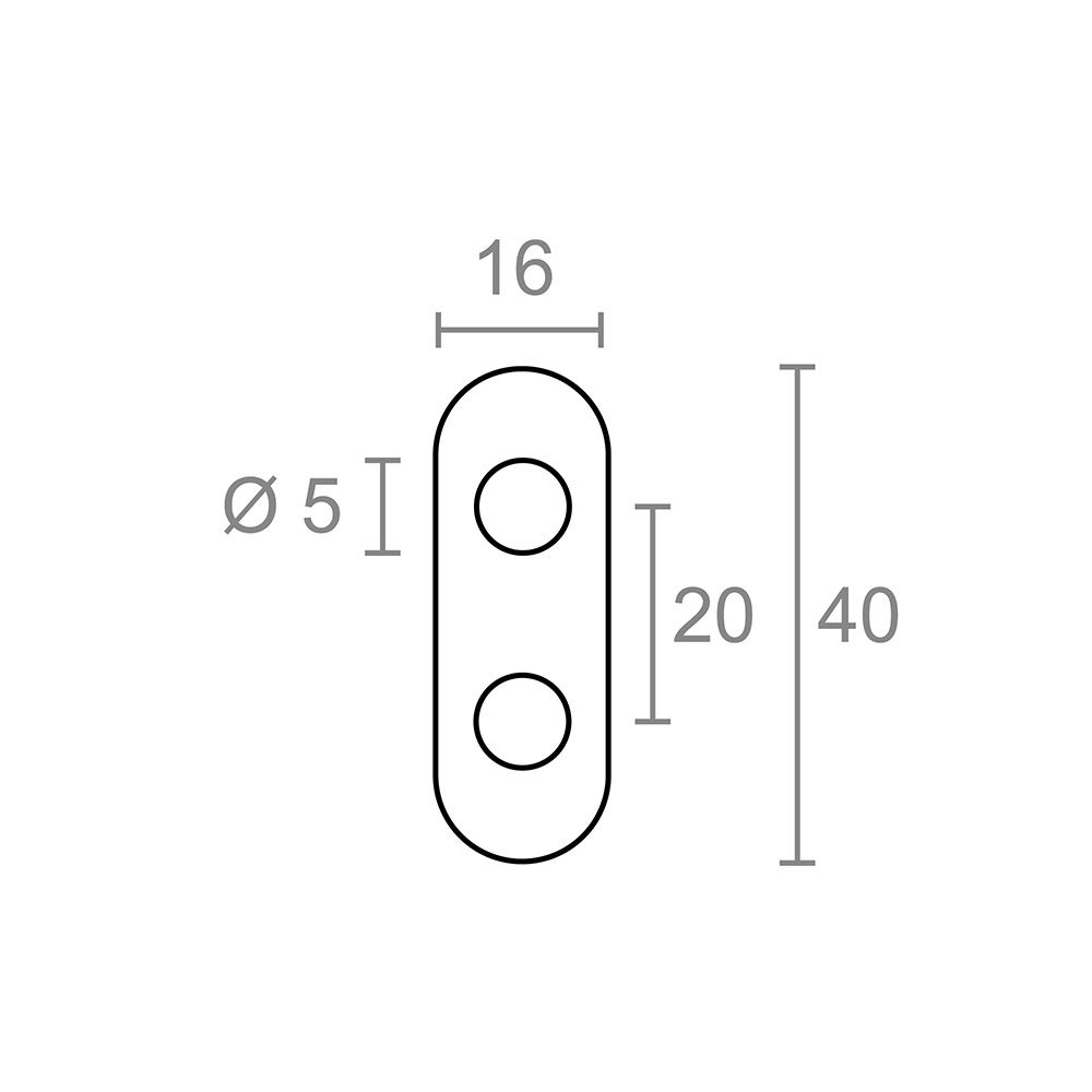 PLACA RECTA UNIÓN PLC14, ACERO INOXIDABLE, 40 x 16 x 1,5 mm. 4 unidades gallery 1
