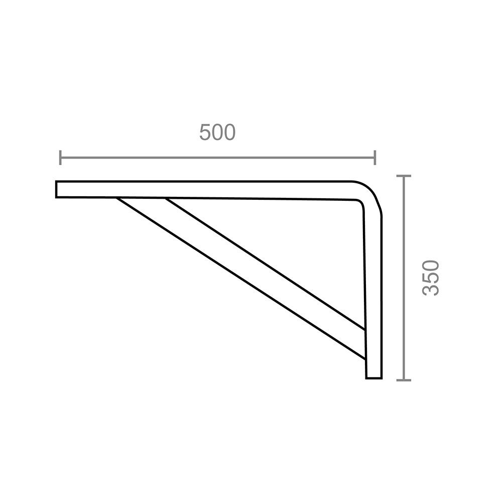 ESCUADRA REFORZADA PLM04 BLANCO 500 x 350 mm gallery 0