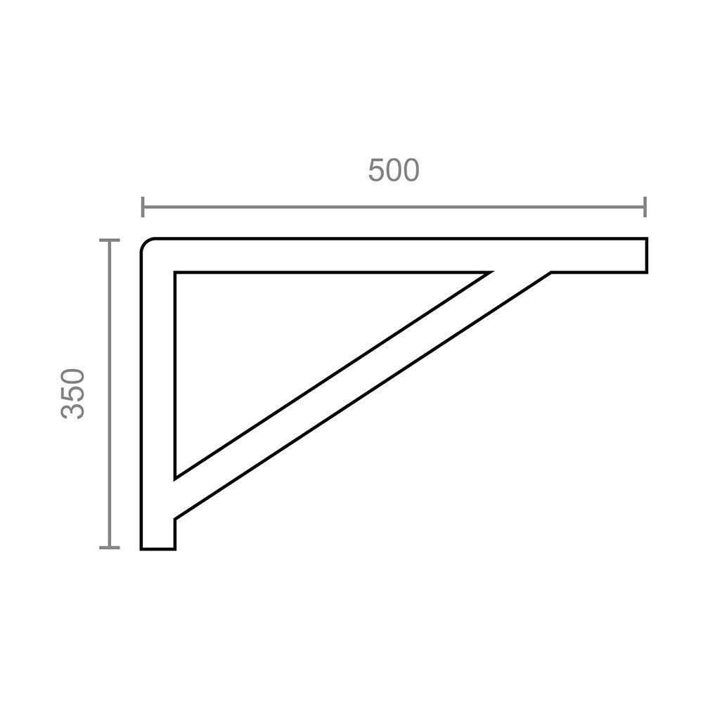 ESCUADRA REFORZADA PLM04 NEGRO 500 x 350 mm gallery 0
