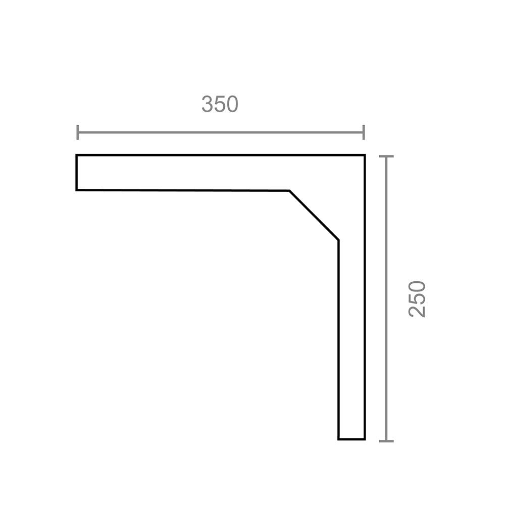 ESCUADRA SUPER PLM03 BLANCA 350 x 250 mm gallery 0