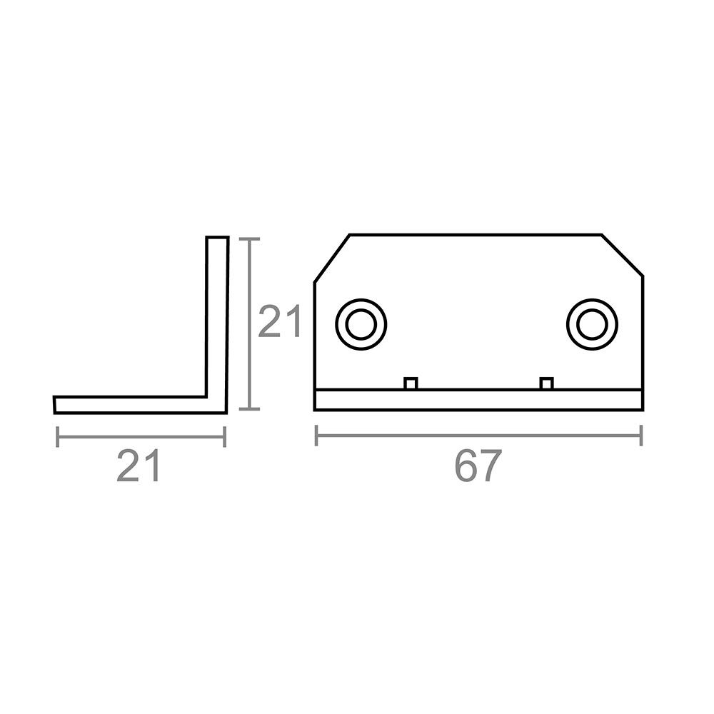 ÁNGULO REFUERZO AN07 ZINCADO 21 x 21 x 67 mm gallery 0