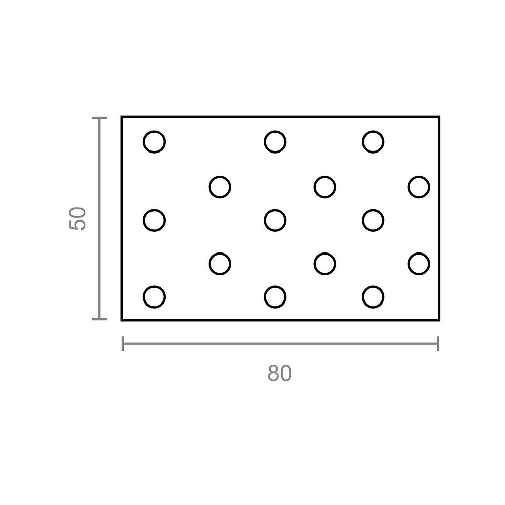 PLACA PESANTE PLC09 ZINCADO 80 x 50 mm gallery 0