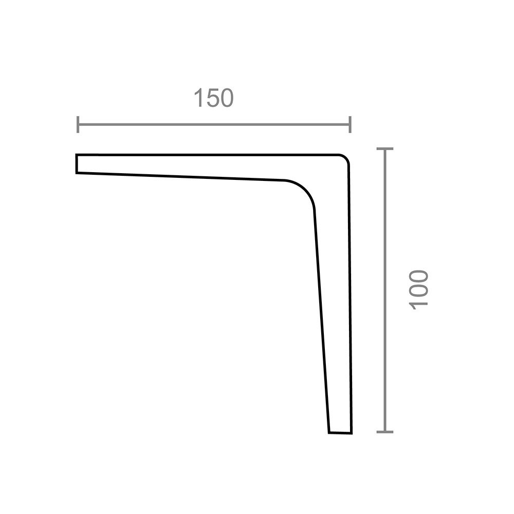 ESCUADRA ALUMINIO PLM07 BLANCA 150 x 100 mm gallery 0