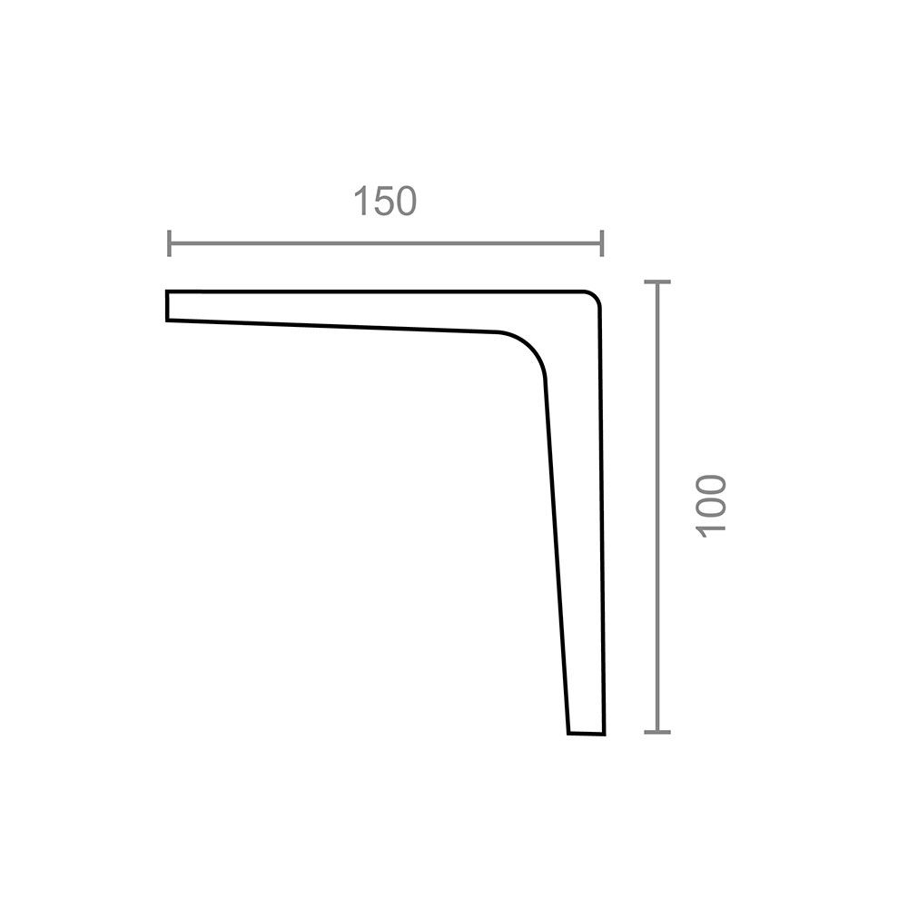 ESCUADRA ALUMINIO PLM07 BLANCA 150 x 100 mm gallery 1