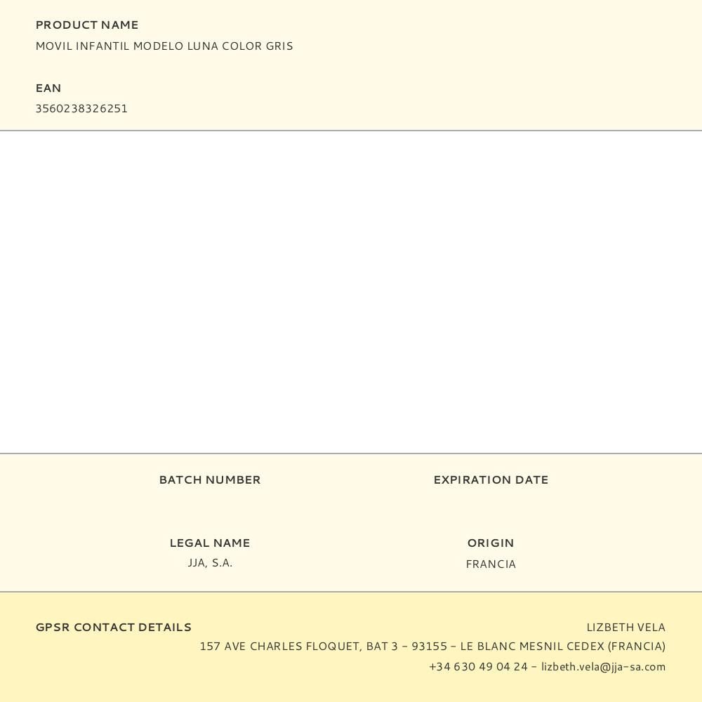 MOVIL INFANTIL MODELO LUNA COLOR GRIS gallery 0