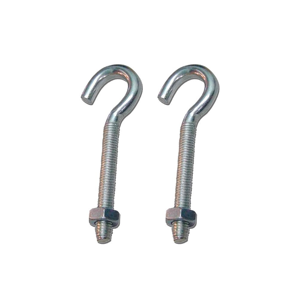 HEMBRILLA ABIERTA CON TUERCA HM02, M8 x 60 mm, ZINCADO, BLISTER 2 uds