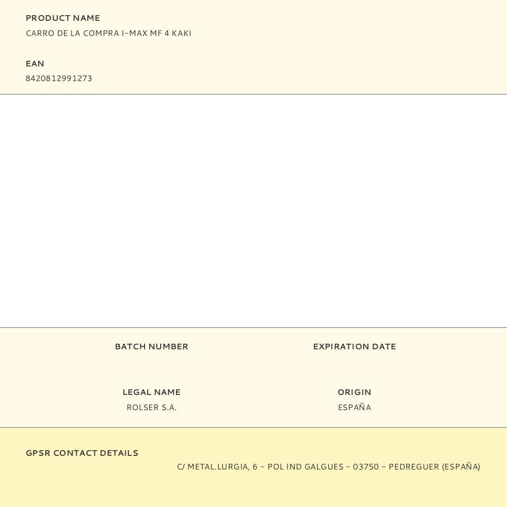 CARRO DE LA COMPRA I-MAX MF 4 KAKI gallery 8