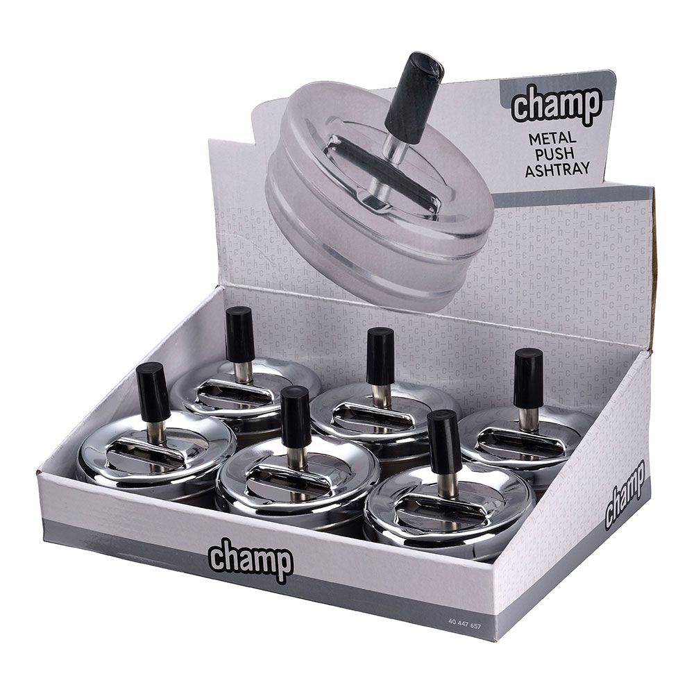 CENICERO METAL CON TAPA GIRATORIA, Ø 9,5 x 9,5 cm gallery 0