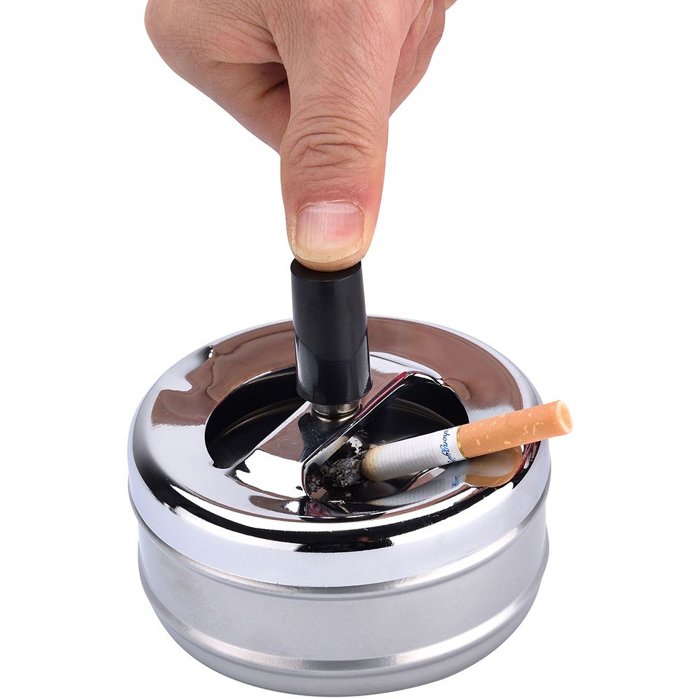 CENICERO METAL CON TAPA GIRATORIA, Ø 9,5 x 9,5 cm gallery 2