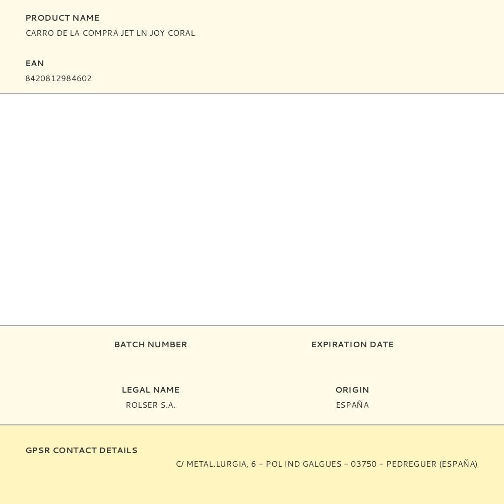 CARRO DE LA COMPRA JET LN JOY CORAL gallery 3