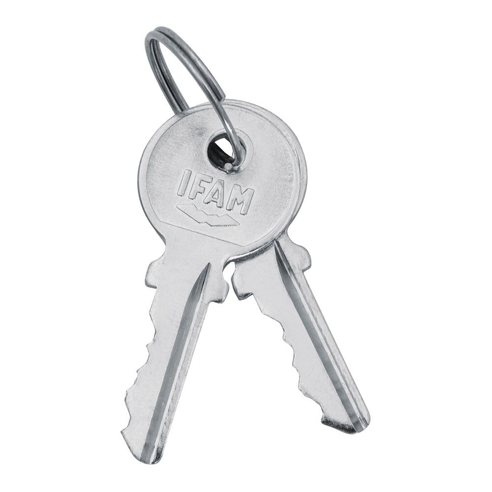 CERRADURA 111 C. NIQUEL. LENGÜETA CURVA DE 30mm. CON 2 LLAVES. IFAM gallery 1