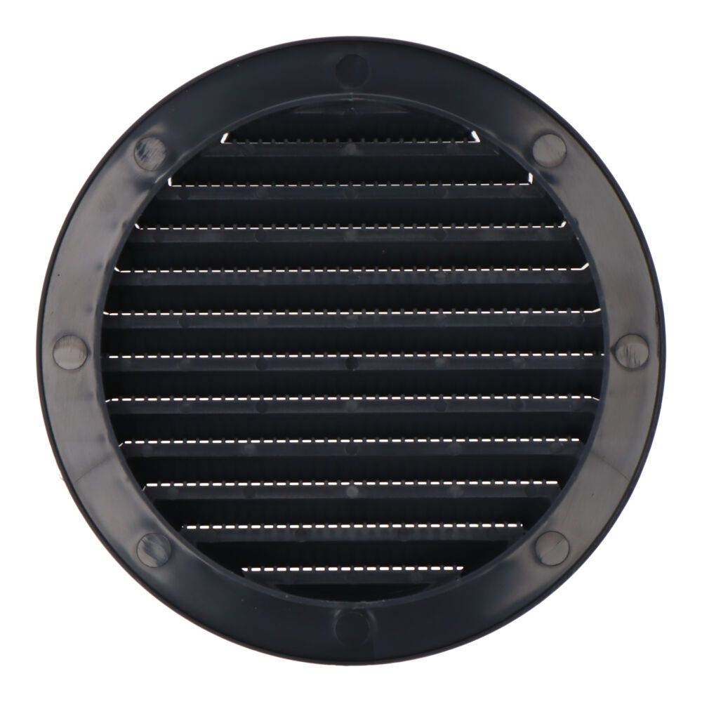 REJILLA VENTILACIÓN REDONDA EMPOTRABLE CON MOSQUITERA Ø120mm ABS GRIS ANTRACITA gallery 0