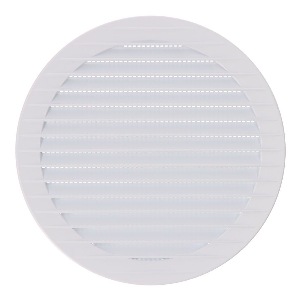 REJILLA VENTILACIÓN REDONDA EMPOTRABLE CON MOSQUITERA Ø150mm ABS BLANCA