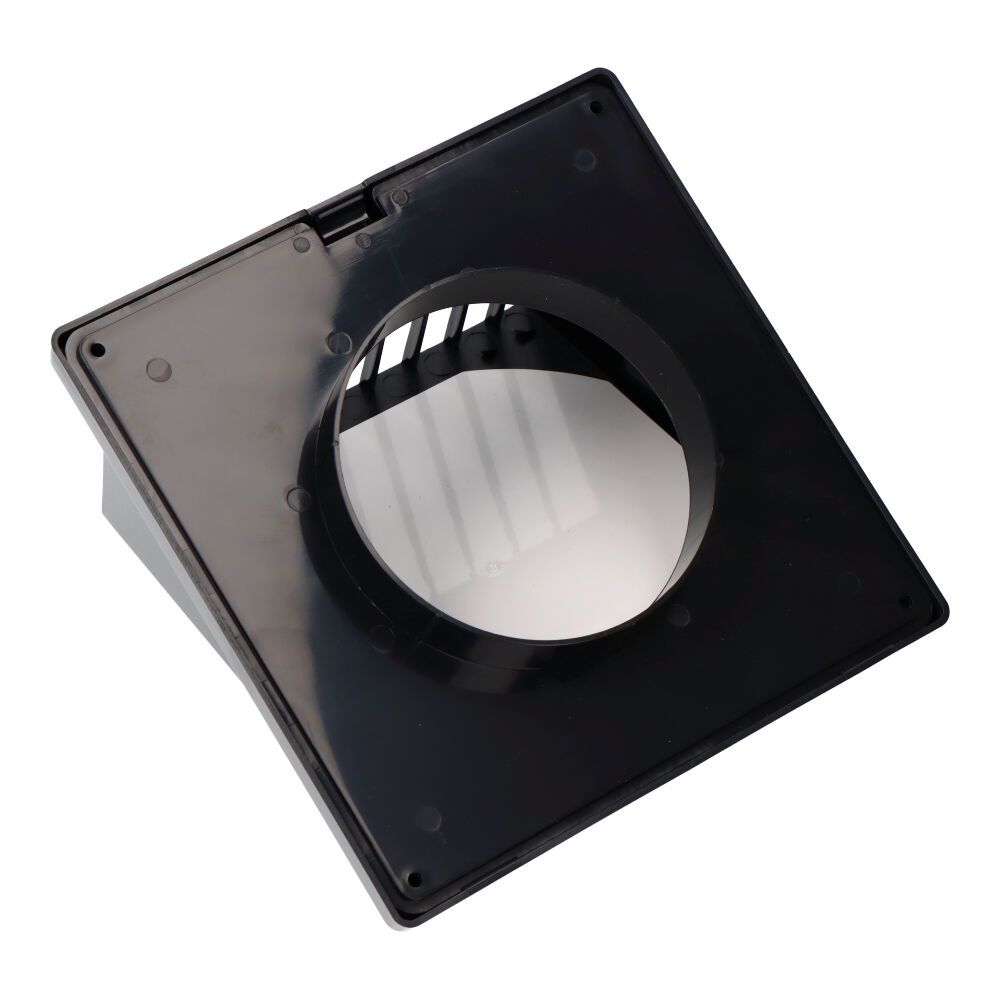 REJILLA VENTILACIÓN CON CAMPANA ABS Ø 100mm GRIS ANTRACITA gallery 0