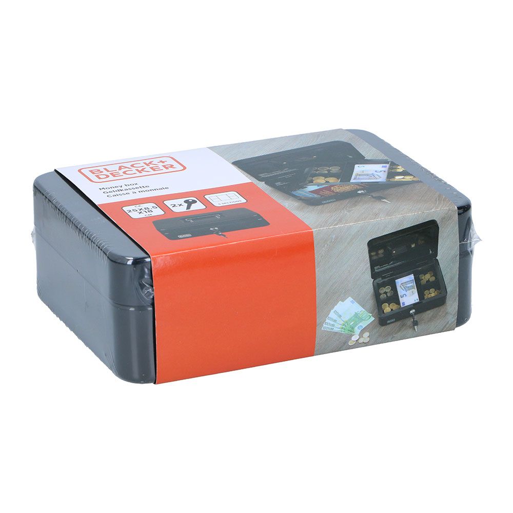 CAJA DE CAUDALES 5 DIVISIONES CON 2 LLAVES 25 x 8,5 x 18 cm gallery 1